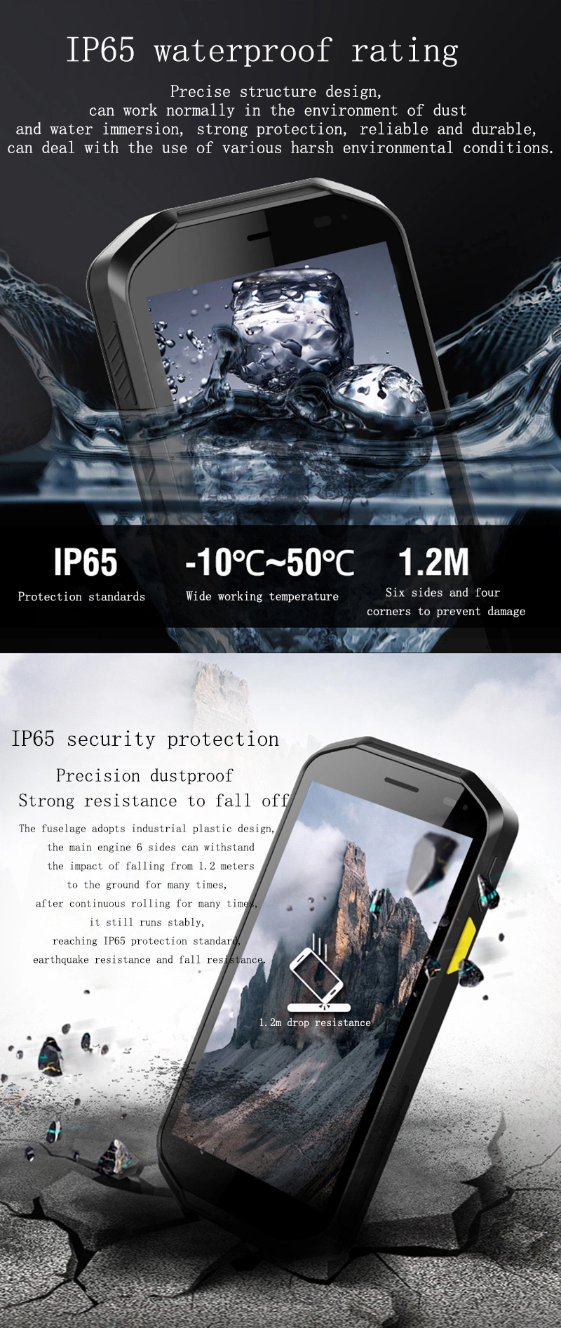 5 Android Rugged Smart Phone Handhelds PDA NFC 2D Barcode Scanner Docking Station